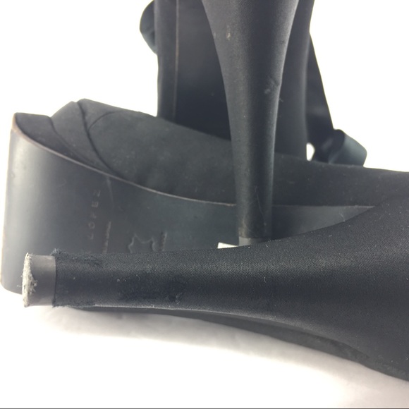 Pura Lopez Black High Heel with Lace - Picture 5 of 8